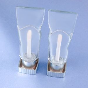 Setler Setler 4ml 10/30/50pcs Boş şeffaf dudak parlak tüpleri, DIY buz şekli taşınabilir sıvı ruj şişesi, kozmetik konteyner kabuk paketi cu perde