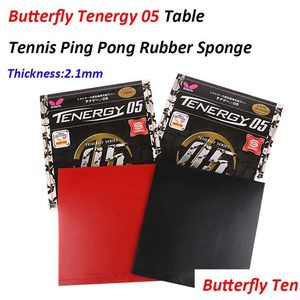Diğer Spor Ürünleri Kelebek Tenergy 05 Masa Tenis Kauçuk Pong Sünger 2.1mm Ters Yapıştırıcı Raket ER Eğitim Aksesuarları 231227 DHEOT