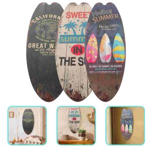 Adesivos 3 peças decoração de parede de prancha de surf oceano tema parede praia prancha de surf decorações de parede