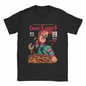 Chucky's Pizza Chucky T-Shirt Erkekler Yenilik% 100 Pamuklu Tee Tişört Yuvarlak Yuvarlak Kısa Kollu Tişört Hediye Fikir Y5ID#