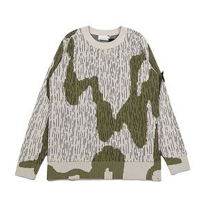 KND STONE Мужские свитера 21FW 575D5 RAIN CAMO MIXED Военный камуфляж Топы с длинными рукавами Рубашки Повседневные толстовки Унисекс Модная одежда