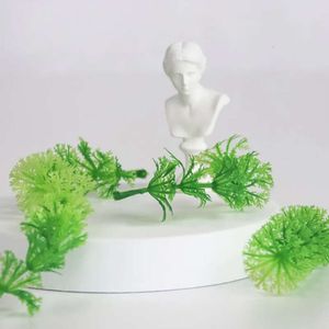 Vanilya büyük simülasyon açık yeşil çiçek balık tankı çim yapay duvar plastik su bitkisi aksesuarları