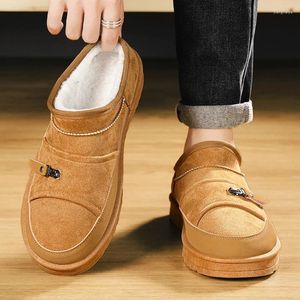 Sıradan Ayakkabı Marka Tasarımcısı Mini Düz Botlar Sıcak Anti-Slip Düşük Pamuk Kürk Süet Malzeme Kadınlar Kalın Alt Kar
