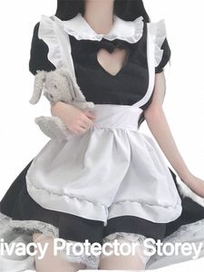косплей милые костюмы горничной Лолиты для девочек и женщин прекрасный полый костюм горничной в форме сердца Animati Show японский наряд Dr Plus одежда t5R4 #
