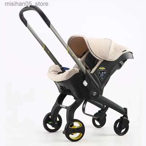 Bebek arabası# Baby Stoller 4'ü 1 arada araba koltuğu Yeni doğan bebek arabaları için uygun güvenlik arabaları ve hafif katlanır arabalar q240328