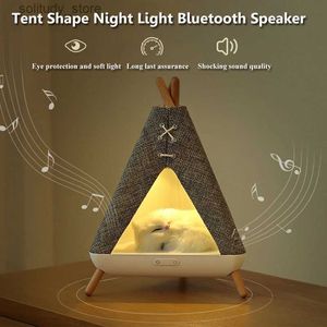 Портативные колонки Cute cat Bluetooth-динамик в форме палатки для спальни, музыкальная шкатулка с мягким свечением, беспроводной MP3-плеер, подарок на день рождения Q240328
