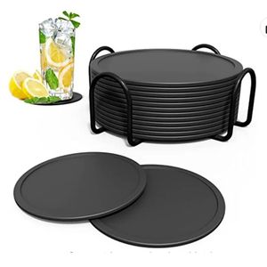 NEU 2024 1PC Silikon Nicht-Schlupftrink-Trink Coaster Set Halter Tasse Matte Tisch Tischematen Nicht-Slip-Kaffee-Küchenzubehör