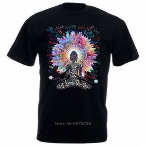 футболка Namaste Buddha Frs Positive Quotes Color Explosi Tees Fi Cott Slim Fit Top Solid Color Company T Shirt n3aL #