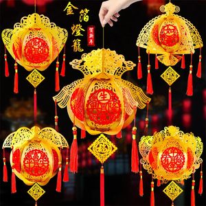 Çin Fenerleri Kırmızı Altın Bahar Festivali Fener Çin Yılı Dekorasyon Partisi Düğün Malzemeleri Festival Odası Süsleme 240323