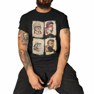 Ciência Tartarugas T-Shirt Homens Mutant Ninja Manga Curta Humor Camiseta Em Torno Do Pescoço 100% Cott Engraçado Tops Impresso Camiseta Gráfica s7v0 #