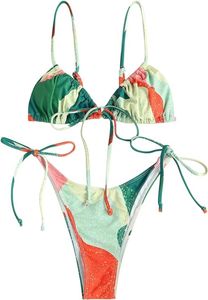 ZAFUL Damen-Tanga-Bikini-Set mit hohem Schnitt, Badeanzüge, Cami-String, sexy Badeanzug