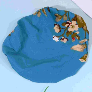 Чехлы на стулья, 1 шт., тканевый маленький круглый чехол на табурет, эластичная защита подушки сиденья (синий цвет фона)