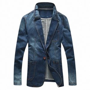 güzel güzel gelgit erkekler ince fit denim ceket takım elbise erkekler bahar fi marka erkekler blazer trend kot pantolon gündelik takım elbise jean ceket d7sz#