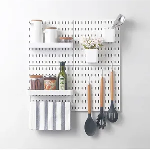Haken Pegboard Wandpaneele Organizer Montage Display Diy Kit Werkzeug Aufbewahrung Panel Board Rack Badezimmer Küche