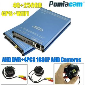 SDVR104 DHL Free GPS Wi -Fi 4G Автобусные автобусные автомобильные машины CCTV Systems 4CH Mobile AHD DVR с 4PCS HD 720p