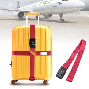 Сумки для хранения, ремни для багажа, поперечный ремень для багажа, 20–32 дюйма, с кодовым замком, нескользящий
