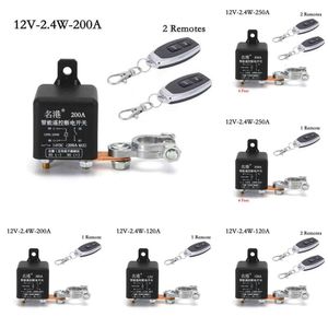 Yeni 12V 120A/200A/250A Evrensel Pil Anahtarı Rölesi Entegre Kablosuz Uzaktan Kesik Kesme Kesme İzolatör Anahtarları