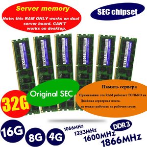 Original 8GB DDR3 133Hz 1600Mhz 1866Mhz 8G 1333 1600 1866 REG ECC memória RAM do servidor 16gb 16g 32gb 32g x58 x79 2011 4GB 4G 240314
