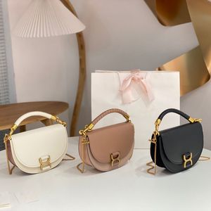 Marcie Mini Süet Tagmed Deri Omuz Torbası Üst Tasarımcı Crossbody Bag Kadın Moda Tote Çanta Elle Sarılmış Üst Tutamaklar veya Altın Tonu Zinciri