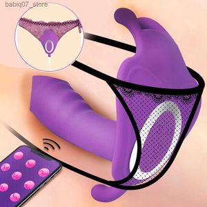 Diğer masaj ürünleri giyilebilir iç çamaşırı yanlış penis vibratör uygulaması kablosuz uzaktan kumanda seks oyuncak kadın 10 hızlı g-spot klitoral stimülasyon q240329
