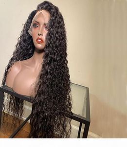 Gevşek dalga peruvian tam dantel insan saçı dantel ön peruk bebek saçlı 13x6 derin kısım frontal kıvrım bakire insan saç perukları8881344