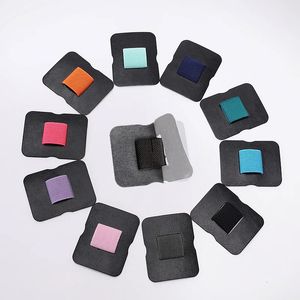 20 pezzi PU autoadesiva in pelle clip per penna tablet elastico inserto per computer anelli per blocco note per notebook 240329
