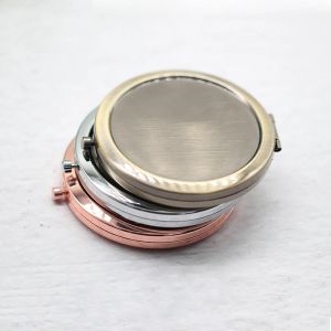 Componentes 5 pçs 58mm portátil dobrável espelho compacto forma redonda bolso espelho de maquiagem espelho de bolso para artesanal diy jóias fazendo