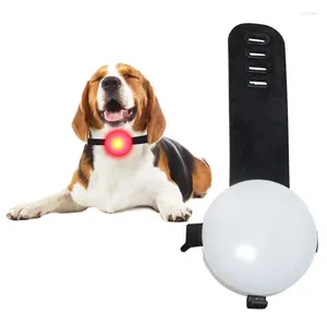 Köpek yakaları Pet LED kolye klipsli USB şarj edilebilir yaka ışık 4 mod ve gece için su geçirmez ışık