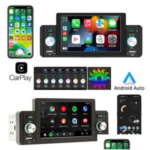 Car Audio 5 pollici Apple Carplay Stereo Fm Radio Lettore Mp5 Android Mirrorlink Bluetooth Mani Tf Ricevitore USB O Sistema Drop Delivery Au Ot0Sb