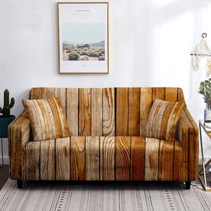 Sandalye, ahşap kanepe kapağı rustik ahşap tahta koyu zemin desen mobilya koruyucu oturma odası kaymaz yastık