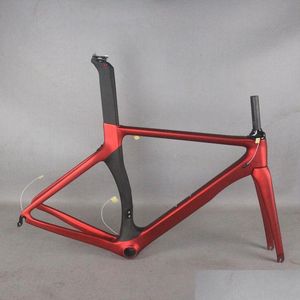 Quadros de bicicleta Tantan Fábrica Novo Aero Design R Quadro de Estrada de Carbono Fibra de Corrida Bicicleta Tt-X2 700C Aceitar Pintura Drop Delivery Sports Ou Dhzsz