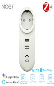 USB Wireless Socket Plugue Eu Zigbee30 Smart Things приложение Remote Control Dual Echo Plus Voice Control Работа с Alexa Google Home4726817