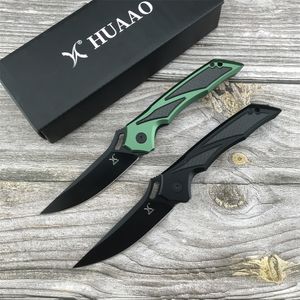 HUA AO GC003 Katlanır Bıçak D2 Blade T6 Alüminyum Kakar Karbon Közlük Tutamak Yüksek Sertlik EDC Cocife Survival kendini savunma dış mekan kesme bıçağı