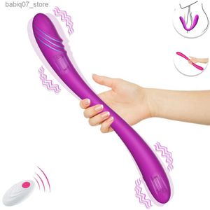 Другие предметы для массажа Ложный пенис длиной 14,6 дюйма и вибратор RC с двойным проникновением, женский лесбийский клитор, секс-игрушка с таймером G-контакта Q240329