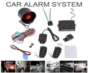 Evrensel 12V Otomatik Araba Alarm Kapısı Kilitli Anahtarsız Giriş Sistemi Uzaktan Kumanda Siren Sensörü Anti Thief Uyarı Hırsızlıkları Cal13914305