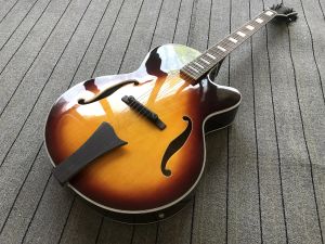 Guitar Custom L5 modeli; gül ağacı kuyruk parçası köprüsü; ücretsiz gönderim
