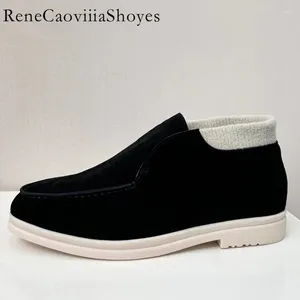 Scarpe casual autunno uomo piatto punta tonda slip on mocassini in pelle scamosciata per bambini di alta qualità uomo top comfort da uomo