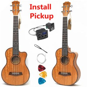 Gitar tenor konseri akustik elektrik ukulele 23 26 inç seyahat gitar 4 dizeleri gitarra ahşap maun eklenti müzik enstrümanı