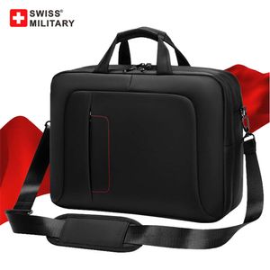 SWISS MILITARY Мужская сумка через плечо в деловом стиле, новый вместительный водонепроницаемый портфель 16 дюймов, портативная офисная сумка для ноутбука