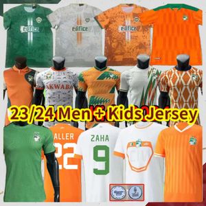 3 Stars D'Ivoire 2024 Cote D Ivoire Futbol Formaları Fildişi Sahili Çocuk Kiti 23/24 Futbol Gömlek Drogba Üniforma Hayranları Oyuncu Versiyonu Adingra Haller Kalou Toure Yaya
