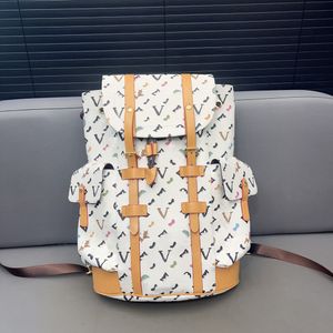 Дизайнерский рюкзак Кристофер Рюкзак Мужские сумки на ремне Классические компьютерные сумки с буквами Лоскутные школьные сумки Дорожные сумки Рюкзак