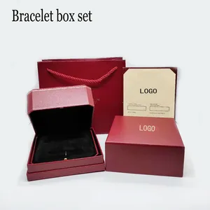 Yüzük kolye nişan için yeni mücevher kutusu yüzük bilezik ekran hediye kasası ambalaj vitrin kutuları hafif depolama kılıfları