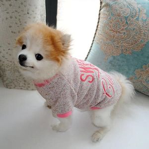 Köpek Kıyafet Polar Kış Hoodies Sıcak yumuşak köpekler rahat sweatshirt Pet ceket ceket rahat peluş kazak sonbahar