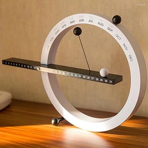 Orologi da tavolo Ornamenti a sfera perpetui Calendario Camera Soggiorno Novità Camera da letto europea Stile da parete Decorazione creativa per la casa Orologio magnetico