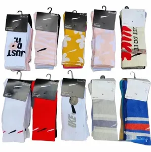 Renk Atletik Çoraplar Kanca Kalın Havlu Alt High To Pano Basketbol Modaya Desenli Çoraplar L12p#