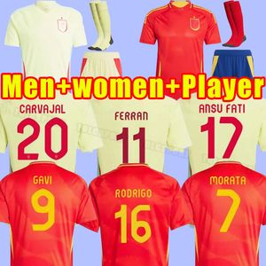 2024 İspanya Futbol Formaları Pedri Ferran Torres Morata Gavi Futbol Gömlek ANSU FATI KOKE AZPILICUETA Erkek ve Çocuk Kitleri Top 2025 Hayranlar Oyuncu Sürümü XXXL 4XL 24 25