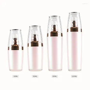 Бутылки для хранения 300 шт./лот 30/50/80/120 мл Пустой розовый косметический акриловый распылитель