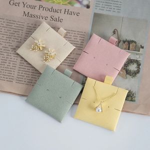 6x6 cm giallo beige fatti a mano packaging collana in orecchini braccialetti per la scatola della scheda pad di insert pad può personalizzare 240318