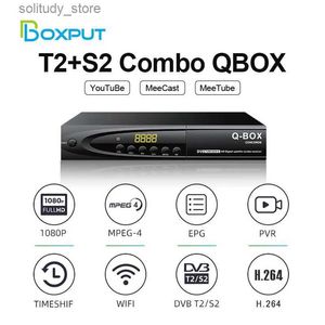 Set Üst Kutu DVB T2 S2 Kombinasyon Qbox Uydu TV Alıcı H264 En İyi Dijital TV kod çözücü 1080p Full HD DVB MP3 Play PVR EPG T2 DVB S2 Set-ToP Box Q240330