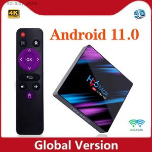 Телеприставка Vontar Smart TV Box Android 11.0 H96 MAX 4 ГБ ОЗУ 64 ГБ ПЗУ TVBOX 5G Wi-Fi 4K Медиаплеер Android 10 11 Youtube Телеприставка Q240330